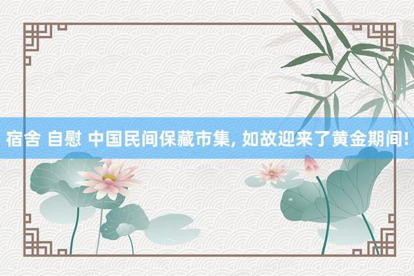 宿舍 自慰 中国民间保藏市集， 如故迎来了黄金期间!